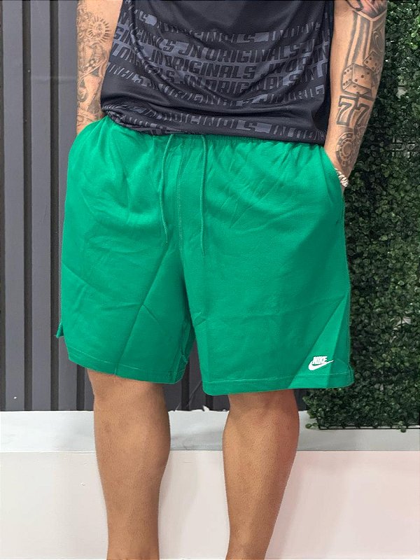 Shorts Nike Club Moletom - Verde
