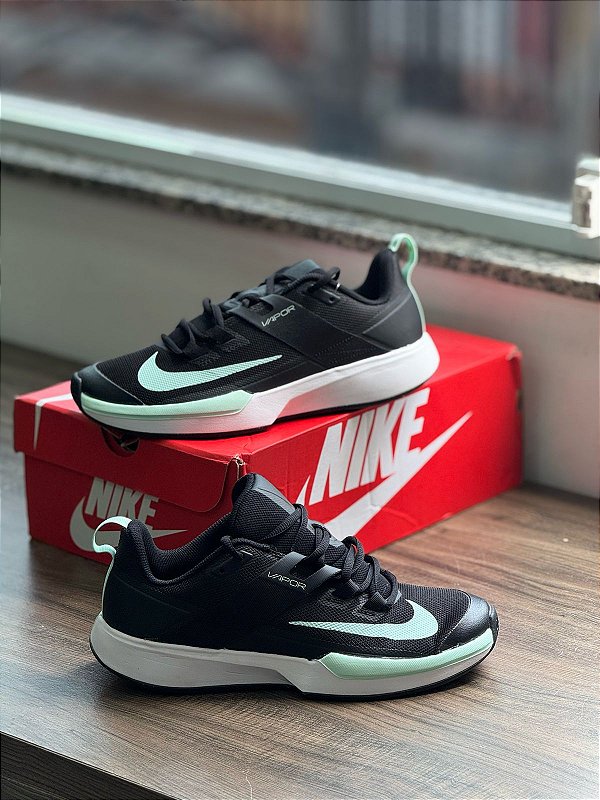 Tênis Nike Vapor Lite HC Black/Mint Foam-DK Smoke Grey DC3432-005