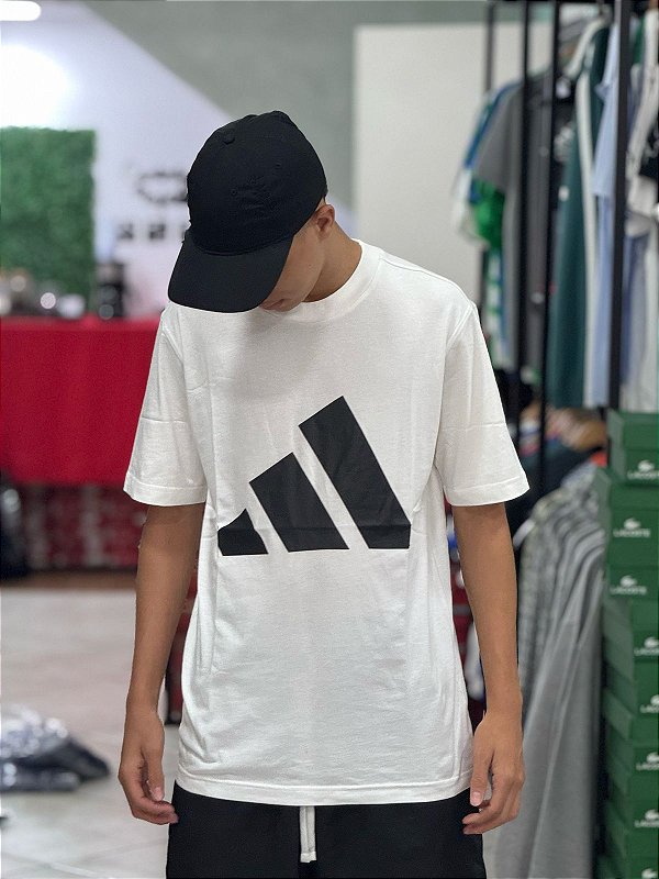 Camiseta Essentials Big Logo-Branco