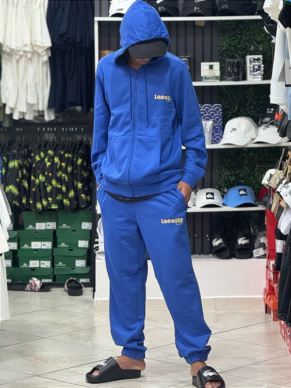 Conjunto Lacoste Ziper- Azul Royal