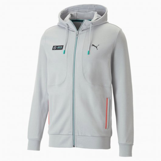 Jaqueta Puma Mercedes Mapf1 Hooded Sweat Jacket - cinza claro
