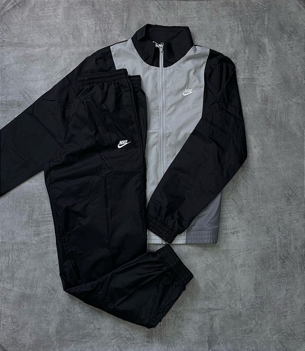 Conjunto Nike Tracksuit Tac tel - Preto + chumbo