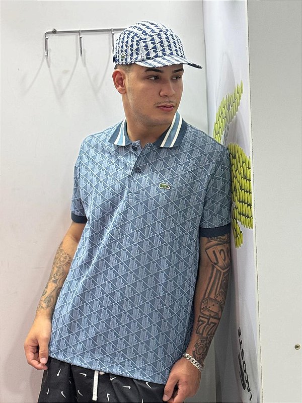 Camiseta Polo Lacoste Contrast Collar Monogram