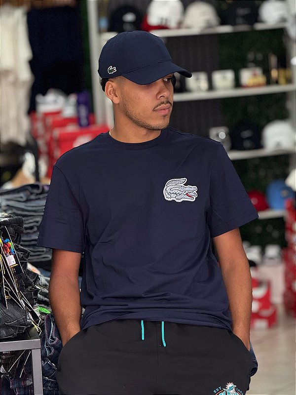 Camiseta Lacoste croco Azul marinho