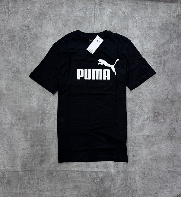 Camiseta Puma Logo Tee- Preto