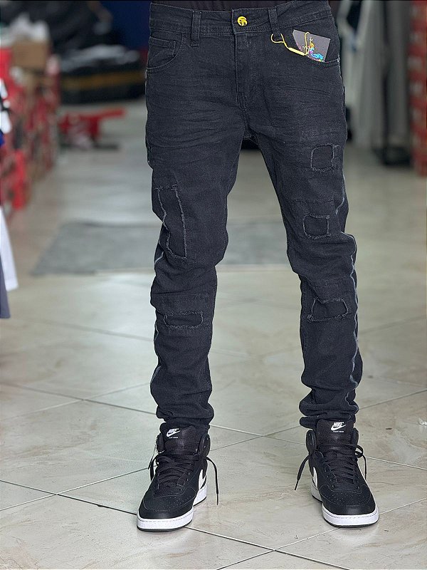 CALÇA SKINNY PATCH  COLOR - 0076