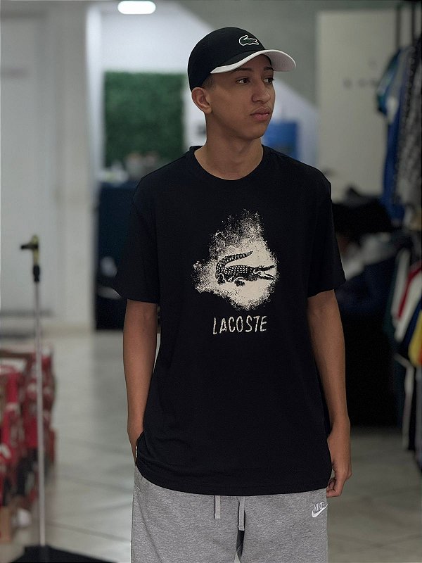 CAMISETA LACOSTE ULTRADRY SPORT- PRETA