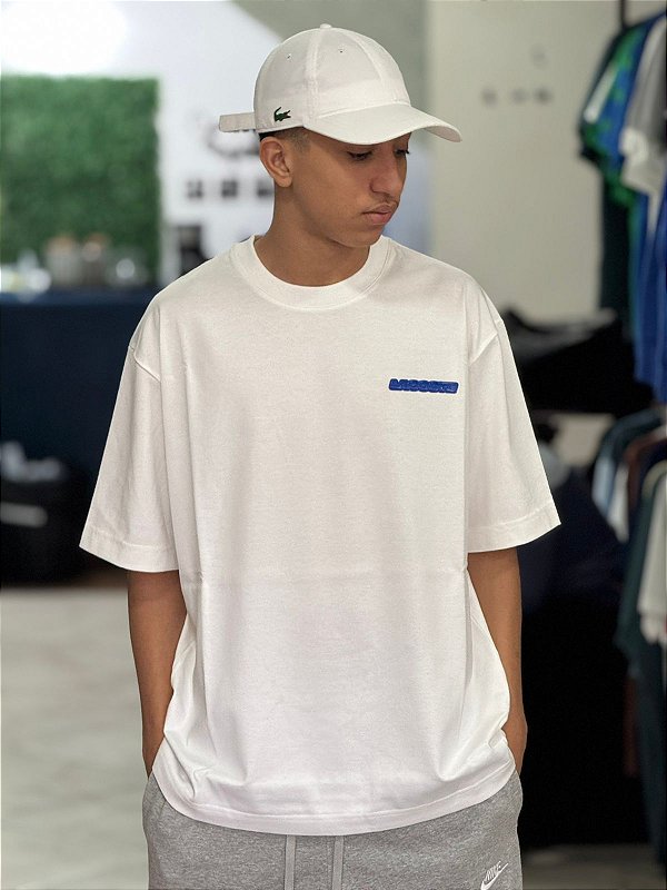 CAMISETA LACOSTE OVERSIZED- BRANCA