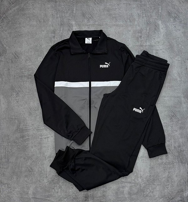 Conjunto Poly Colourblock Masculino-Preto