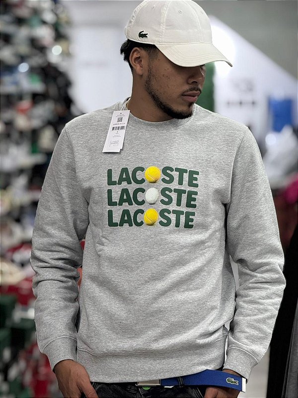 Moletom Lacoste tenis Cinza - SH9946-2D3-CCA