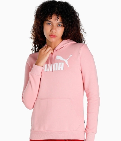 Moletom feminino puma essencial- Rosa
