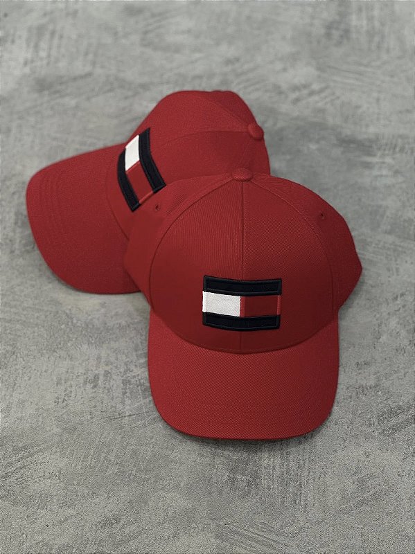 Boné tommy Hilfigher bandeirão - Vermelho