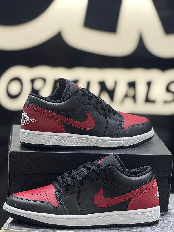 TÊNIS AIR JORDAN LOW- PRETO/ VINHO