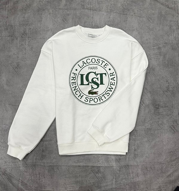 Moletom Lacoste french Paris Sportwear -  Branco