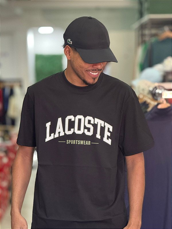 Camiseta Lacoste Sportwear - Preta