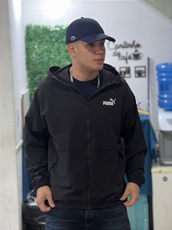Jaqueta PUMA Oversized Hooded Windbreaker Jacket 'Black