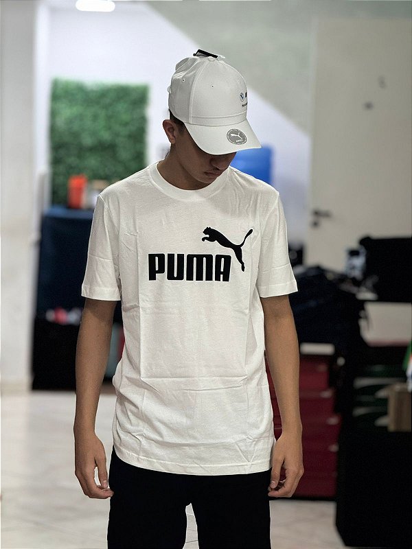 Camiseta Puma Essential Logo-Branco