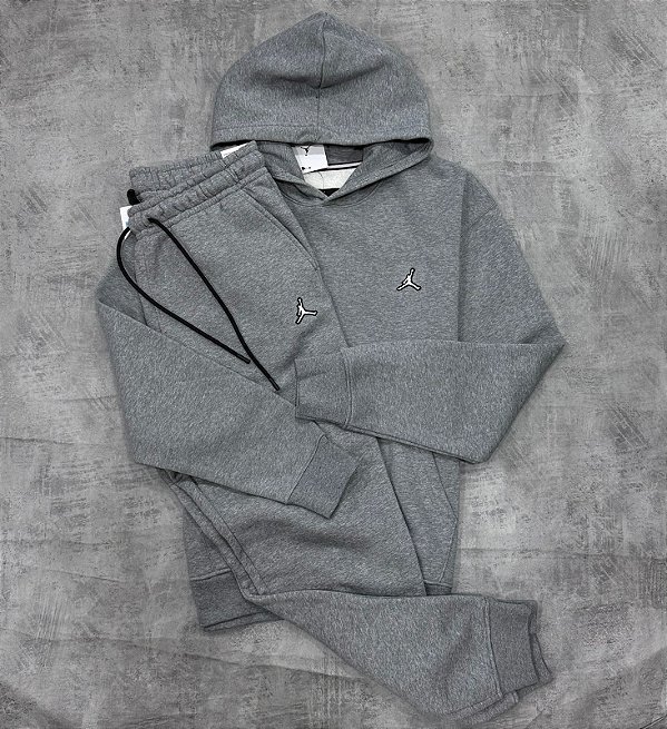 Conjunto moletom Jordan Fleece - Cinza