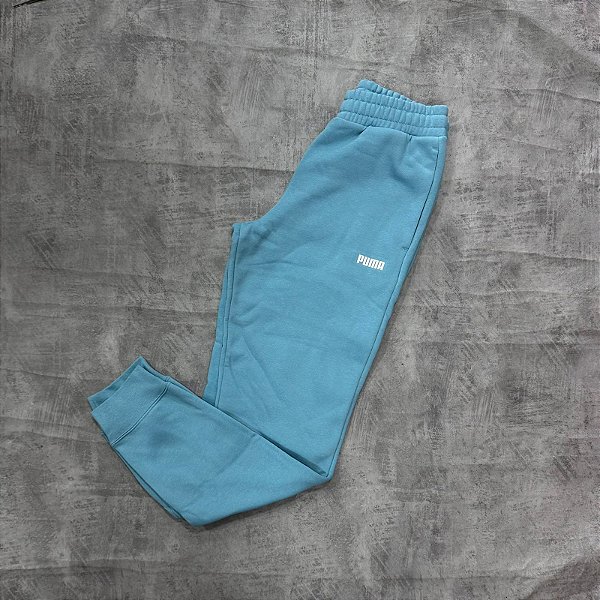 Calça Puma Fleece Moletom Azul Bebe