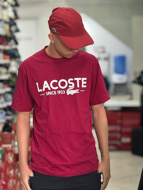Camiseta Lacoste Since 1933 -  VINHO