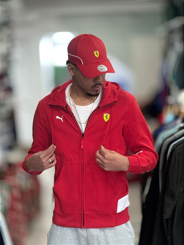 Jaqueta Puma Scuderia Ferrari Race HDD Sweat -Vermelha