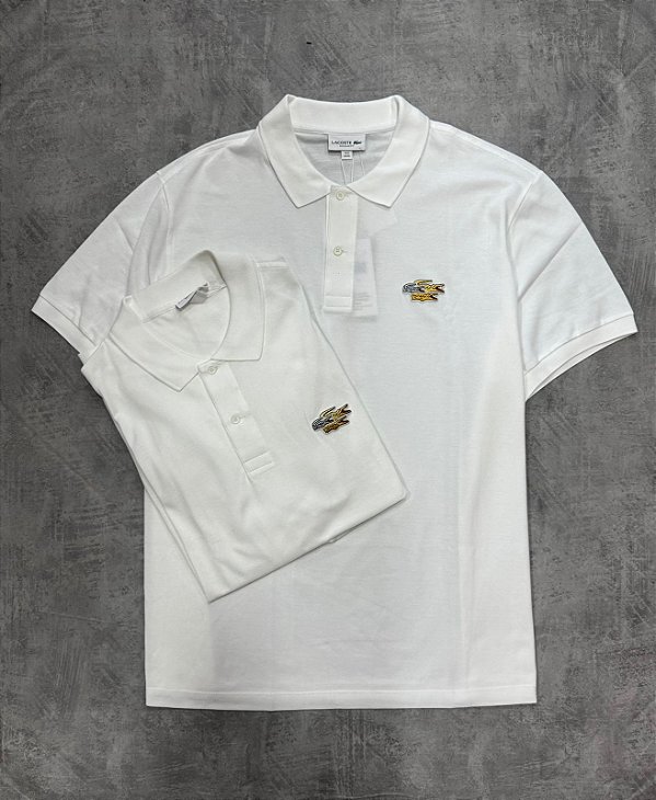 Polo Lacoste WISH EDITION- WHITE/GOLD
