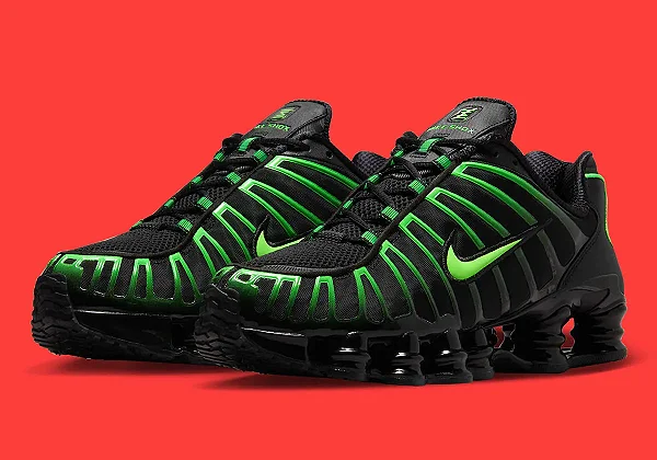TENIS NIKE SHOX TL 12 MOLAS PRETO\VERDE