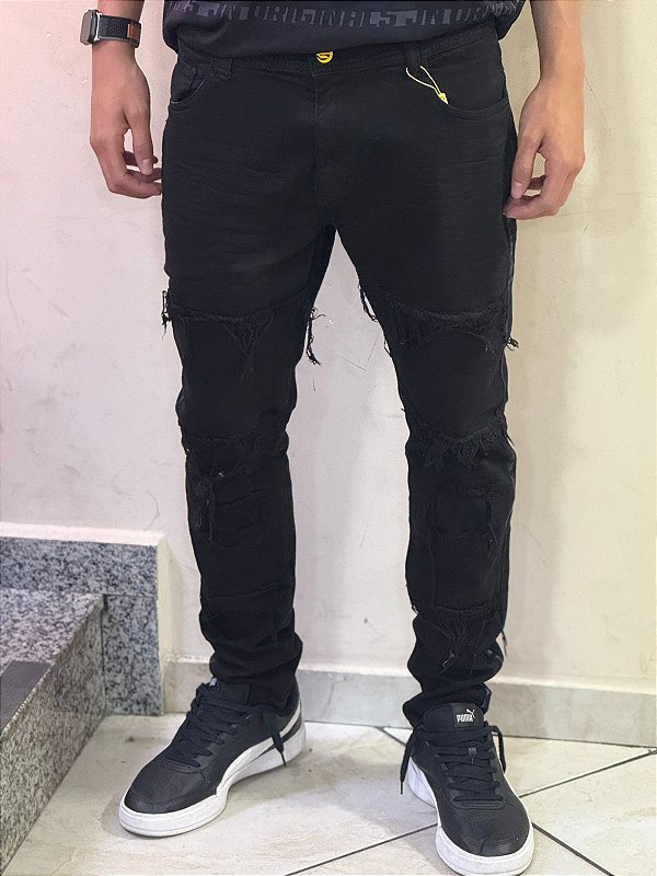 CALÇA JEANS CITY DENIM PRETA- 0098