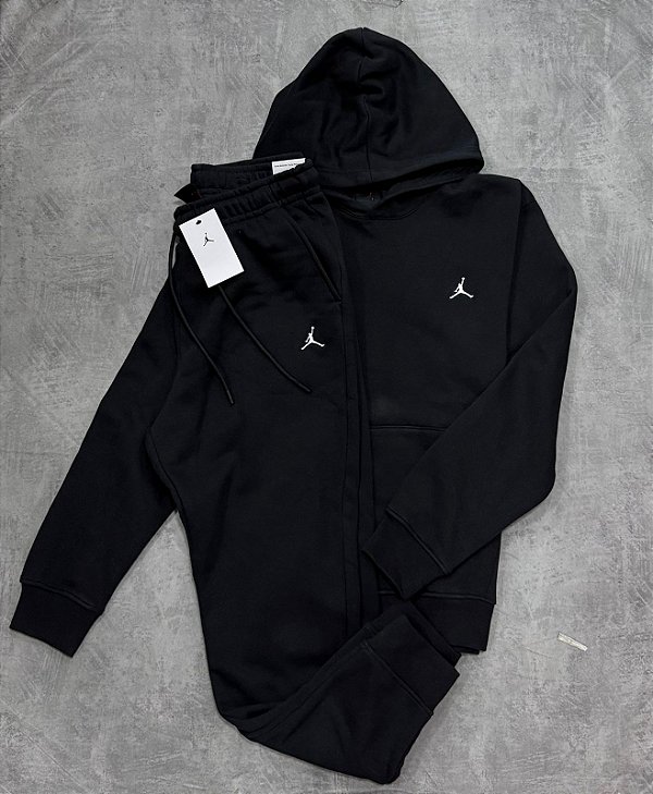 Conjunto moletom  Jordan Brooklyn Fleece - Preto