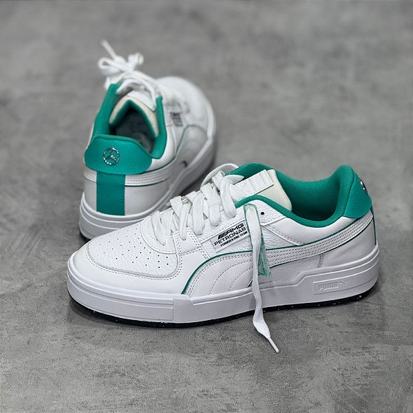 Tenis puma ca pro amg motorsport - branco+Verde 307859-01