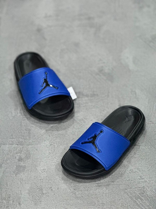 Slide Jordan Jumpman - Preto + Azul royal