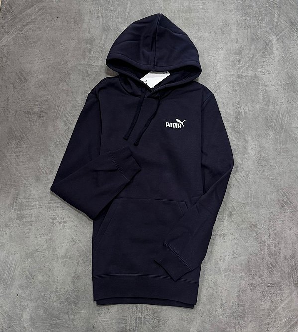 Moletom Puma com Capuz Essentials Small sportwear - Azul marinho