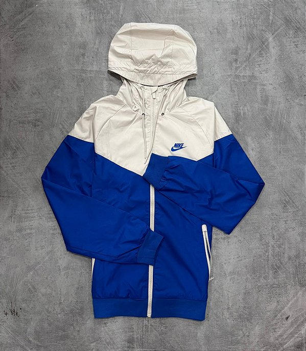 Jaqueta nike windrunner - Azul royal + bege