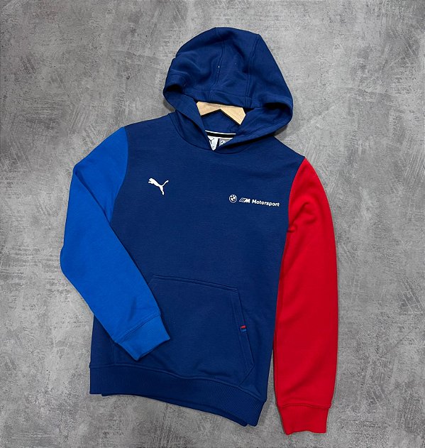 Moletom BMW Motorsport kIDS Infantil - Azul + Vermelho