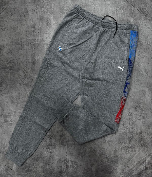 Calça Puma Bmw Mms T7 Regular Sweatpants -Moletom Cinza