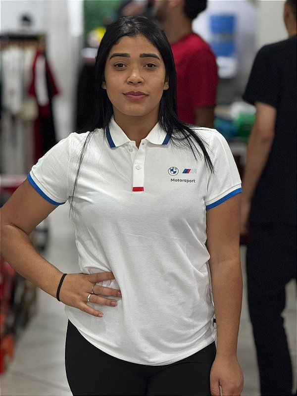 Camisa Polo BMW M Motorsport Feminina - Branca