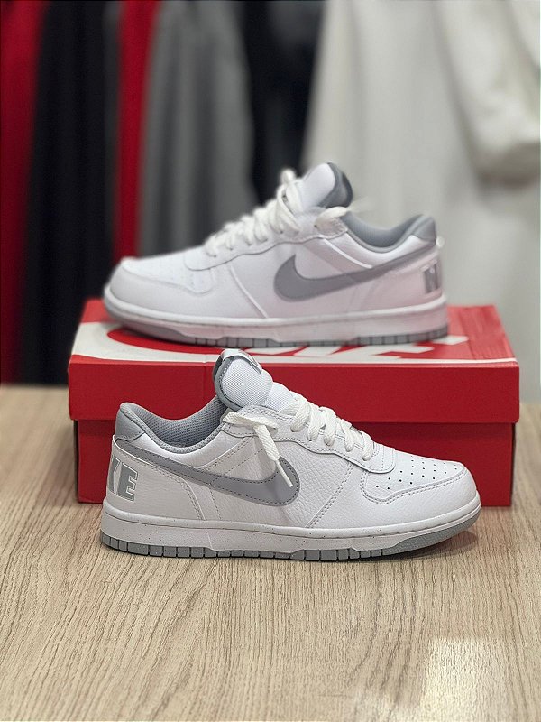 Tenis nike big low branco+cinza - 355152-106