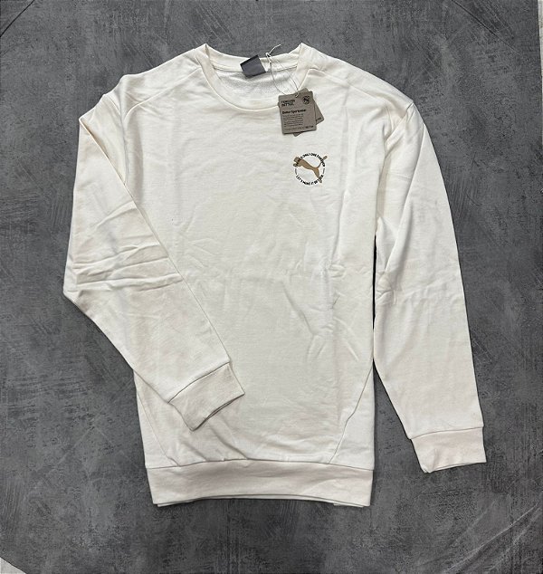 Moletom Puma Masculino Better gola careca Sportswear - Off white