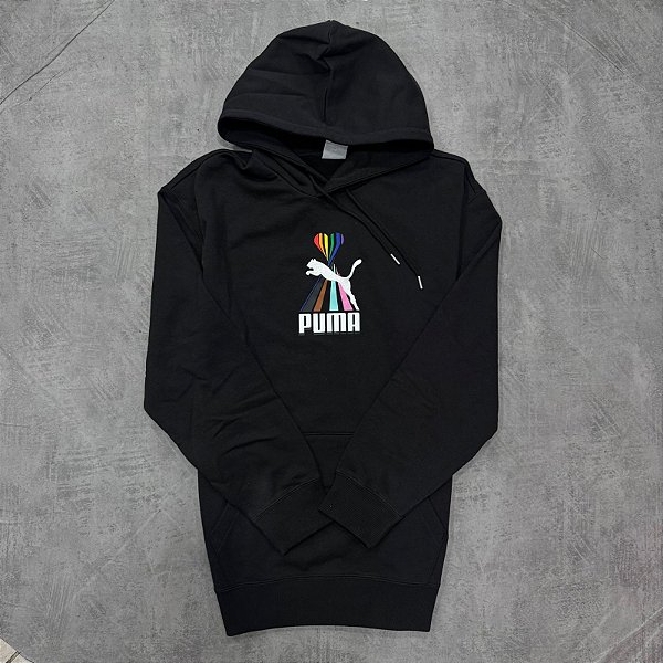 Moletom Puma Graphic Hoodie = Black