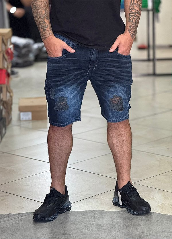 BERMUDA JEANS AZUL ESCURO- 8519