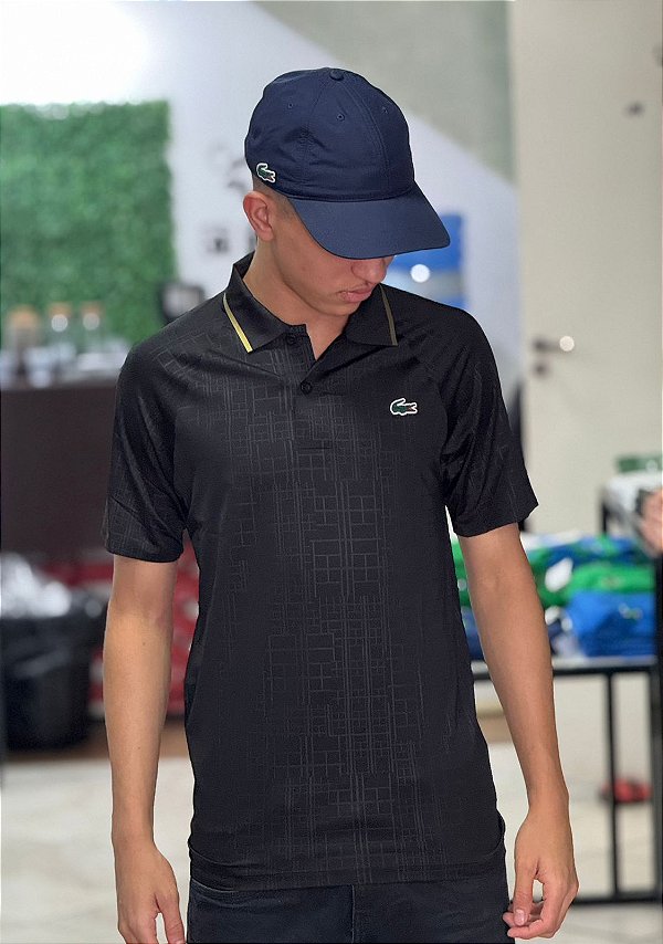 POLO LACOSTE SPORT NOVAK DJOKOVIC- PRETA