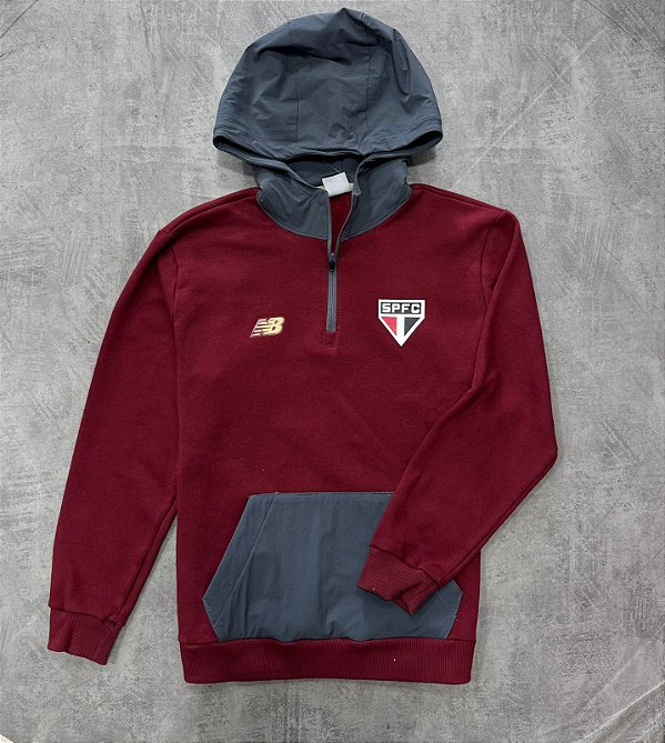 Moletom com capuz Viagem SPFC 2025 - Vinho