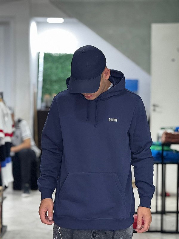 Moletom small logo Hoodie - azul navy