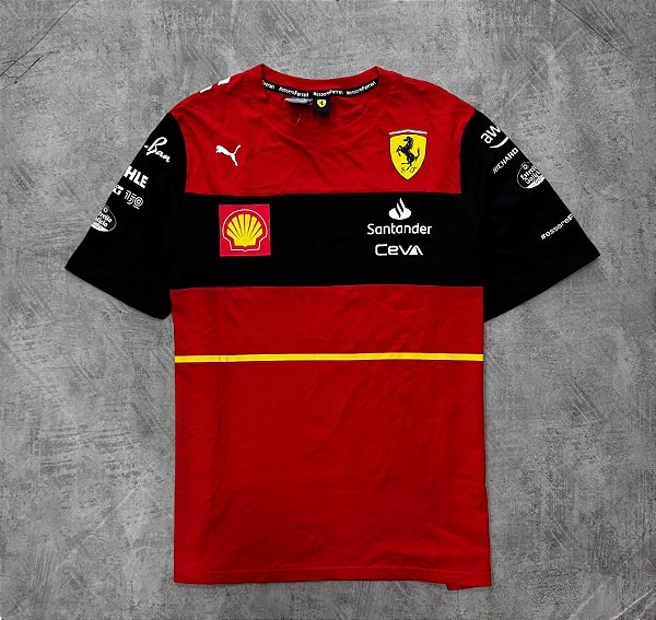 Camiseta ferrari  santander rosso corsa- vermelha