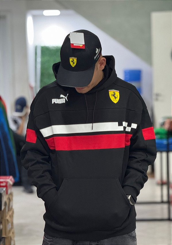 Moletom Puma Masculino Ferrari Race Sds - Preto 531650-01