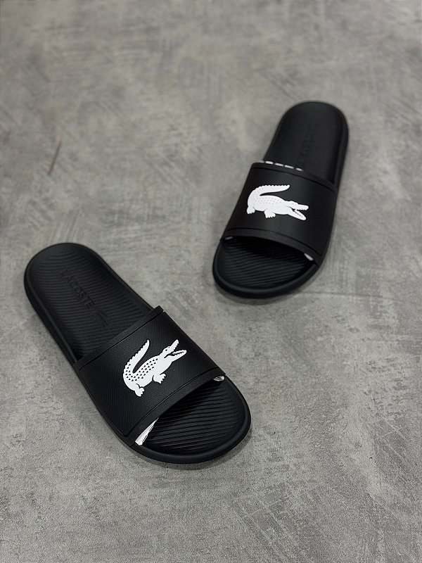 SLIDE LACOSTE CR0C0-PRETO