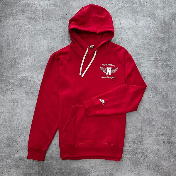 Moletom Nike Sportswear Club Fleece Athletics - Vermelho