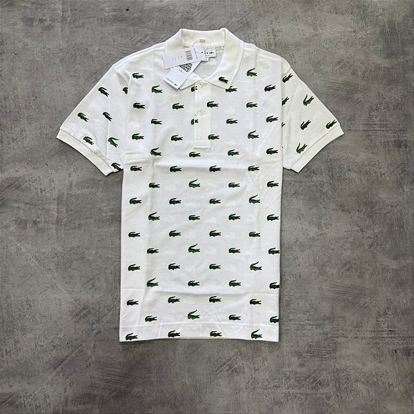 POLO LACOSTE CAMPANAS - BRANCA