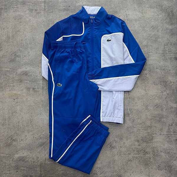 Conjunto Lacoste colorblock sport - azul royal