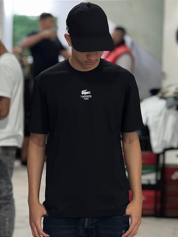 CAMISETA LACOSTE PARIS- PRETA